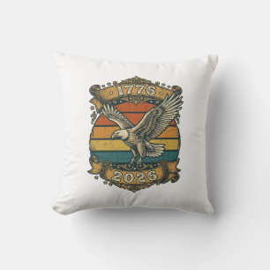 Coussin Chemise Vintage Eagle 1776 2026 Patriotique Rétro