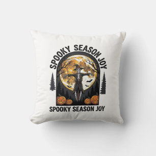 Coussin Chemise vintage Halloween avec Scarecrow Moon Art_