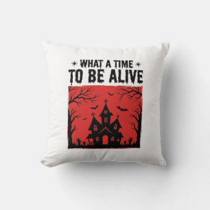 Coussin Chemise Vintage Halloween Haunted House What A Tim