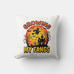 Coussin Chemises de vampire de Halloween vintage qui pouss