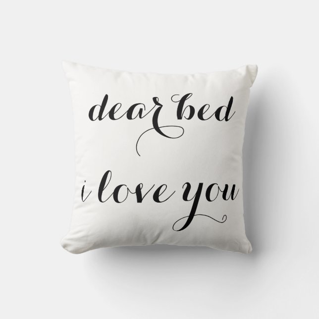 Coussin cher lit je t'aime (Recto)