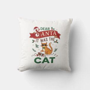 Coussin Cher Père Noël C'était Un Ornement De Noël Orange