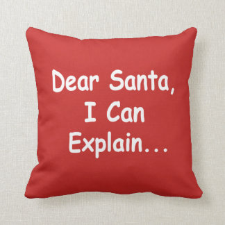 Coussin Cher Père Noël je peux expliquer Noël drôle de