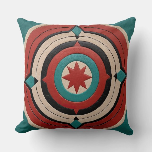 Coussin Cherokee Inspiré géométrique (Recto)