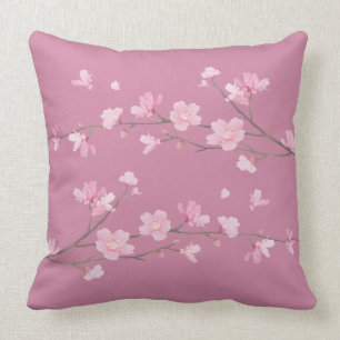 Coussin Cherry Blossom - Arrière - plan transparent