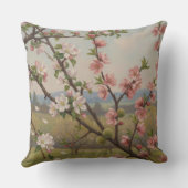 Coussin Cherry Blossom Serenity - Botanical Pillow Art (Verso)