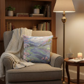 Coussin Cherry Blossoms Pastel Aquarelle Paysage