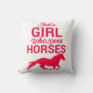 Coussin Cherry Red Juste Une Fille Qui Aime Les Chevaux