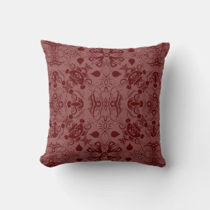 Coussin Chestnut Brown et brique rouge