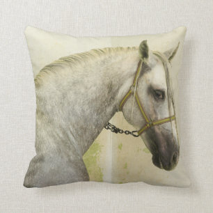 Coussin Cheval andalou grise