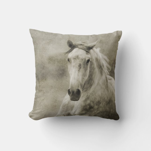 Coussin Cheval andalou russe galopant (Recto)