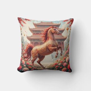 Coussin Cheval année de Chine