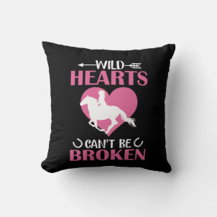 Coussin Cheval Art Coeurs sauvages ne peuvent pas être bri
