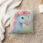 Coussin Cheval avec couronne rose (Couverture)