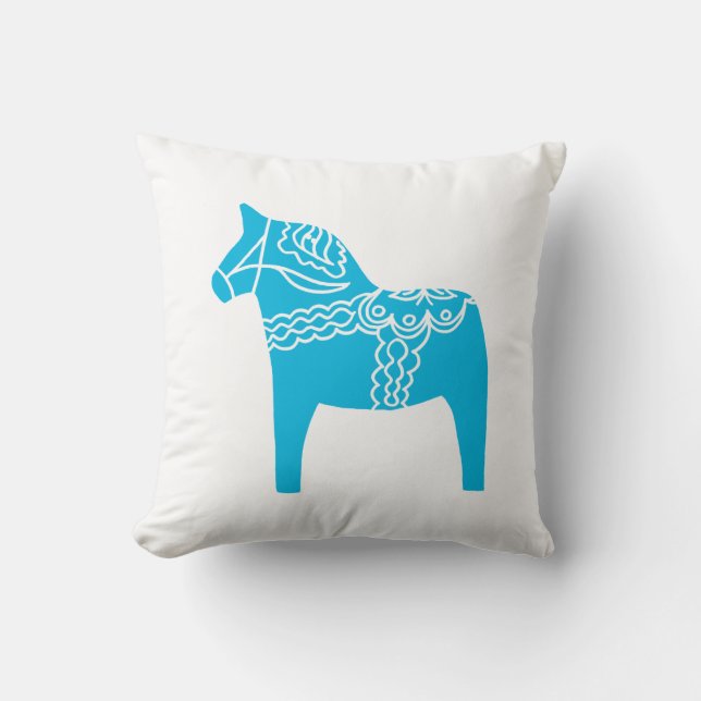 Coussin Cheval bleu de Dala (Recto)