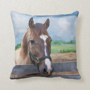 Coussin Cheval Brown avec le carreau de frein
