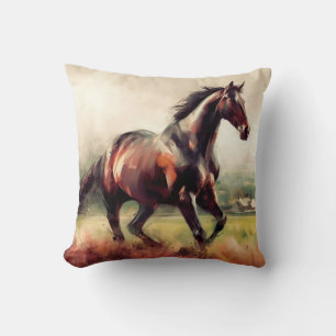 Coussin Cheval Brown de Noël Daté