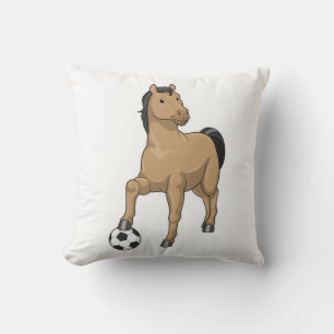 Coussin Cheval comme joueur de football avec Soccer