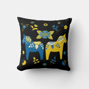 Coussin Cheval Dala folklorique suédois