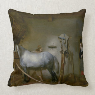 Coussin Cheval dans une écurie, c.1652-54 (huile sur le