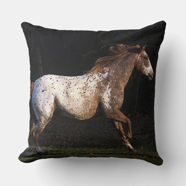 Coussin Cheval d'Appaloosa courant 4 (Recto)