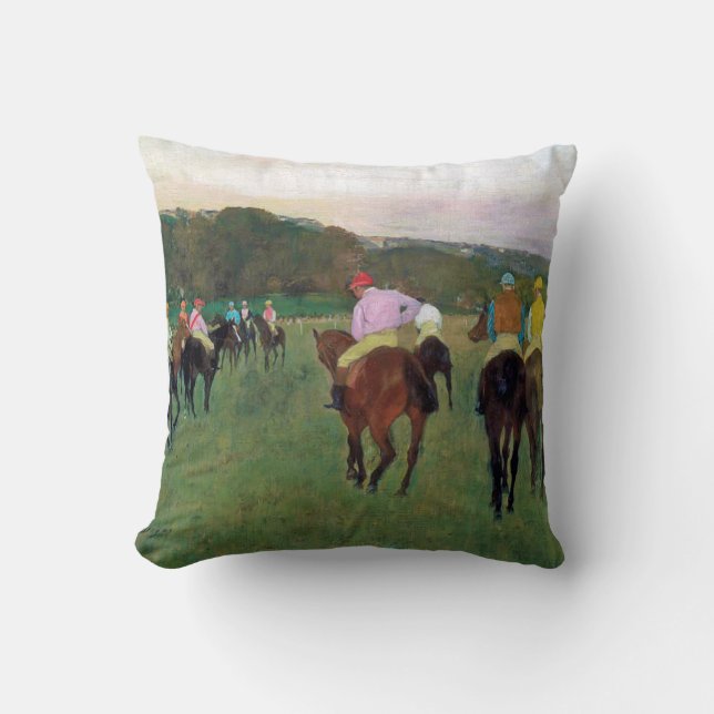 Coussin Cheval de course de Longchamp, Edgar Degas (Recto)