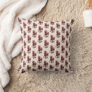Coussin Cheval de course Pur-sang champion gagne