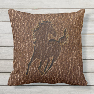 Coussin Cheval de cuir