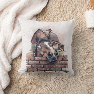 Coussin Cheval de dessin animé