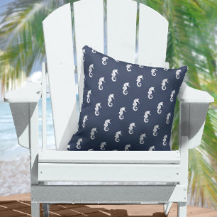 Coussin Cheval de mer Blue Wave Wht/Navy ID836