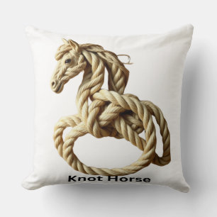 Coussin Cheval de noeud : Élégance équine pour votre maiso