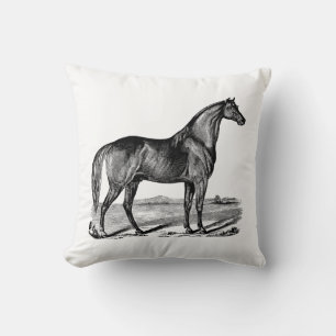Coussin Cheval debout vintage