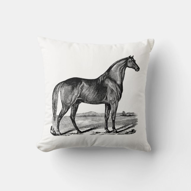 Coussin Cheval debout vintage (Recto)