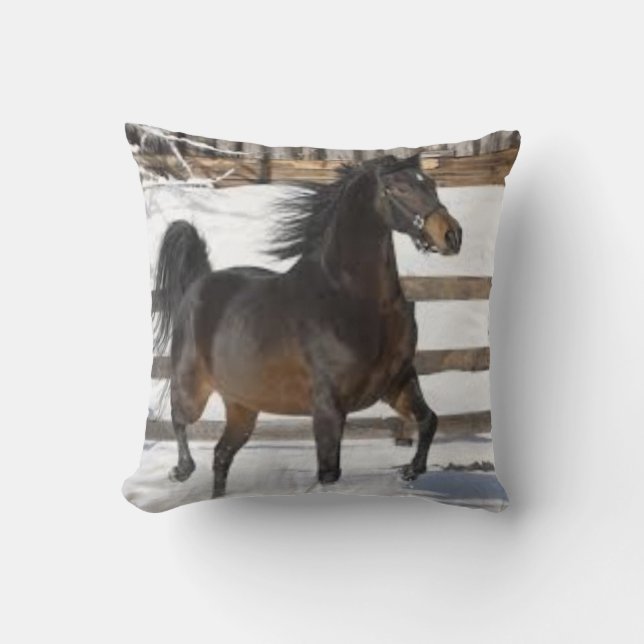 Coussin Cheval d'hiver (Recto)