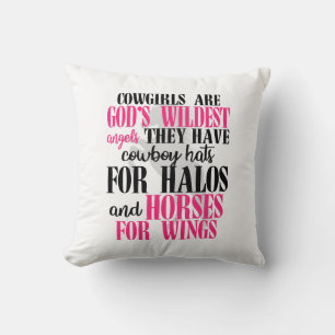 Coussin Cheval Dieu Ange Rose Équitation Western Cheval