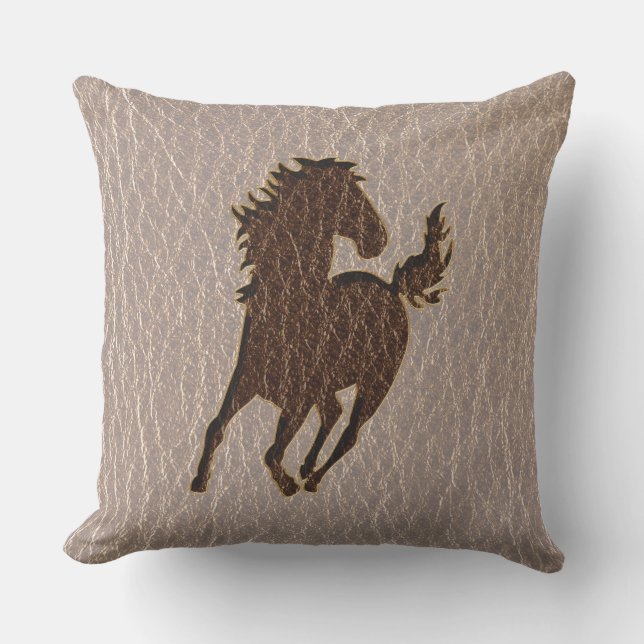 Coussin Cheval en cuir doux (Recto)