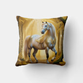Coussin Cheval enchanté dans la forêt dorée (Verso)