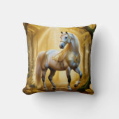 Coussin Cheval enchanté dans la forêt dorée (Recto)