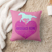 Coussin Cheval équitation Coeur avec Pony sauvage (Couverture)