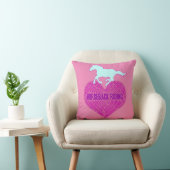 Coussin Cheval équitation Coeur avec Pony sauvage (Chaise)