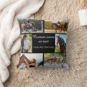 Coussin Cheval équitation Photo Collage Animal Noir Coussi (Couverture)