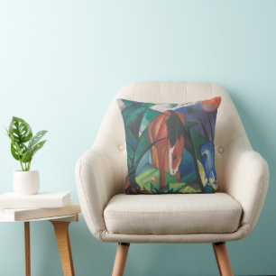 Coussin Cheval et Aigle par Franz Marc, Art Cubisme Vintag