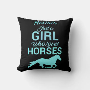 Coussin Cheval Gallop Une Fille Qui Aime Les Chevaux Perso
