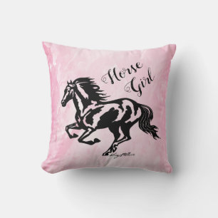Coussin Cheval Girl, Cheval Jeu d'oreiller