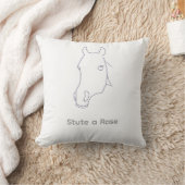 Coussin Cheval gris dit non drôle et mignon chevaux (Couverture)