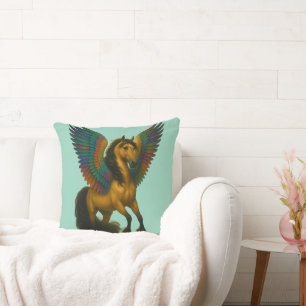 Coussin Cheval Magnifique Avec des Ailes Spectaculaires