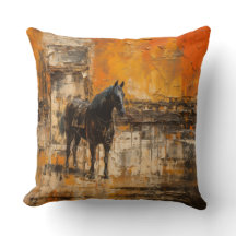 Cheval Majestic au coucher du soleil Abstrait