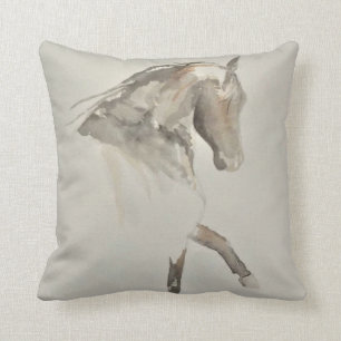 Coussin Cheval noir et blanc