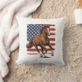 Coussin Cheval patriotique conception vectorielle occident (Couverture)