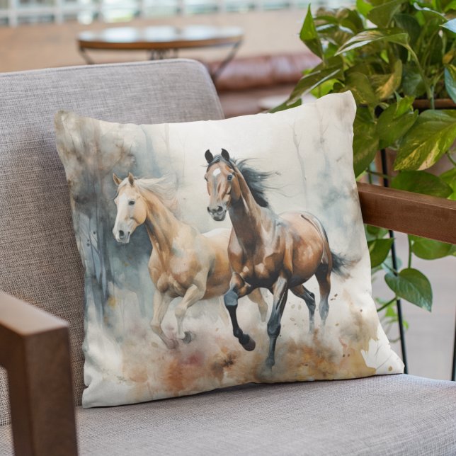 Coussin Cheval sauvage de l'Ouest (Créateur téléchargé)